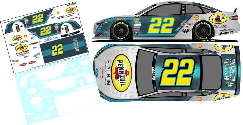 SCF1825-C #22 Joey Logano Pennzoil Platinum 2014 Ford Fusion